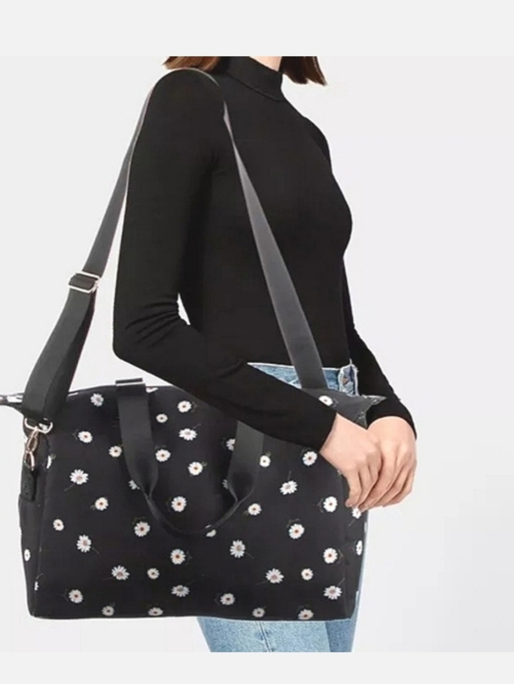 Alice + Olivia Daisy Print Duffle Bag Weekender Travel
